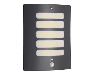 Brillant Lampada da parete per esterni con rilevatore di movimento in antracite - lampada da esterno per il giardino o l'ingresso di casa - con attacco E27 - con protezione dagli spruzzi d'acqua IP44