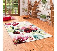Brillant - Tappeto di Design - Fiori - Rosa - 3 Dimensioni
