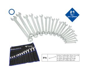 Brillante By Ks Utensili Set Chiavi ad Anello e a Forchetta 21-tlg 6-32 MM