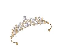Brillante Corona di Cristallo Sposa Sicuro Fit Bice Capelli Lega Texture Perfetto Per Compleanno Palline Proms Occasioni Speciali Corona Moderna Cristallo Serata, Taglia unica, come descritto
