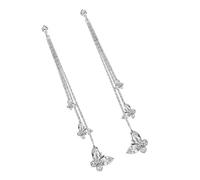 Brillante Cristallo Farfalla Orecchini Oro/Argento Opzioni di Colore Bigiotteria Per Le Donne scintillanti Orecchini Farfalla, Taglia unica, come descritto