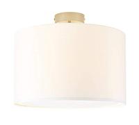 Brillante plafoniera Clarie 1-fiamma, E27, 1 x 60W, metallo/tessuto, bianco 13291/05
