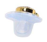 Brillanti a Forma di Cuore Ciuccio per Neonato Ciuccio per Neonato Succhietto per Neonato Luce Morbida Capezzolo per Neonato con Silicone Sicuro per la Dentizione (Blu M)