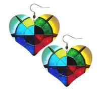 Brillare in tutte le direzioni Stampe Eleganti orecchini a forma di cuore leggeri accessori da donna perfetti per feste e San Valentino.