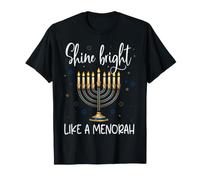 Brillare Luminoso Come Una Menorah Festive Hanukkah Maglietta