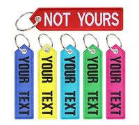 Brillianne Portachiavi personalizzato per Uomo & Donna, Portachiavi con nome e testo personalizzati ricamati, portachiavi regalo per moto, ATV, auto e scooter