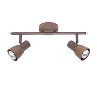 BRILLIANT lampada tubo lava spot 2 flg rame antico | 2x R50, E14, 40W, adatto per lampade a riflettore (non incluse) | Scala da A ++ a E | Testa orientabile