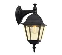 Brilliant Lampada da parete per esterno Newport 44282/06 metallo e vetro E27 60W Nero