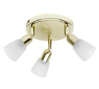 Brilliant 55334/18 Sofia - Sistema di faretti a 3 luci in ottone e alabastro, to