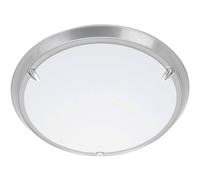 Brilliant Livorno 90288/11 - Lampada da parete/soffitto, 1 lampadina E27 max. 53 W, in plastica e vetro, colore: Titanio
