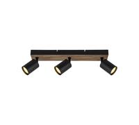 Brilliant Applique Jello Wood, nero/legno 3 luci Brilliant