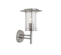 Brilliant York applique da parete, in piedi, 1 X MAX 60 W E27, Acciaio Inox/Plastica, Acciaio Inox, 22 x 50 x 32 cm, 44781/82