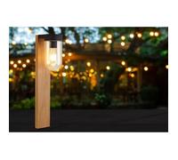 BRILLIANT - CABAR Paletto da esterno - colore legno scuro/nero - metallo/vetro E27 1x40W