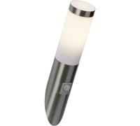 Brilliant Applique da esterno Chorus 43697/82 con rilevatore Acciaio inox satinato H40 cm IP44