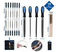 Juego de limas con cepillo de alambre, 19 pzs