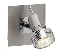BRILLIANT lampada Kassandra Faretto LED a parete in ferro/cromato | 1x LED-PAR51, GU10, 3W lampada a riflettore LED inclusa, (250lm, 3000K) | Scala da A ++ a E | Testa orientabile
