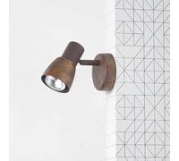 Brilliant Faretto da parete Lava, larghezza 8 cm, rame antico, metallo Brilliant