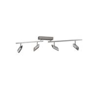 Brilliant Faretto da soffitto LED Risell, lunghezza 104 cm, colore alluminio Brilliant