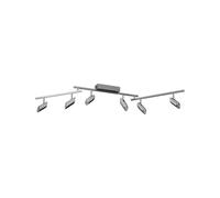 Brilliant Faretto da soffitto LED Risell, lunghezza 142 cm, colore alluminio Brilliant