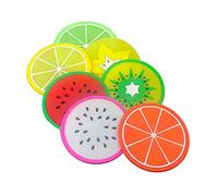 Brilliant Fruit Slice - Sottobicchieri rotondi in silicone, 2 pezzi, lavorazione alla moda