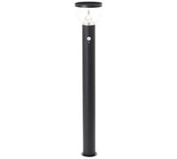 Paletto da esterno - BRILLIANT - TULIP - LED e solare - Rilevatore di movimento - Acciaio inossidabile e plastica - 4 W - Nero