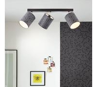 Brilliant Faretto Soffitto Lampada Luce Galance Nero Max 3x 40W E27 Orientabile