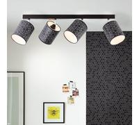 BRILLIANT Galance Spotbalken 4flg schwarz - Nuovo