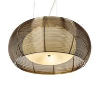 Brilliant Grande lampada a sospensione Relax bronzo cromato Brilliant