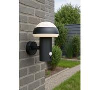 Brilliant Ilton Lampada LED Da Parete Nera IP44 9W 1100lm Rilevatore Movimento