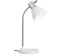 BRILLIANT lampada Jan lampada da tavolo argento/bianco | 1x A60, E27, 40W, adatto per lampade normali (non incluse) | Scala da A ++ a E | Con pressostato sulla testa