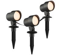 Brilliant Kamara - Set di 3 spiedini da giardino per esterni, dimmerabili, con RBG, CCT, temperatura colore regolabile, compatibile con Tuya Smart, controllabile tramite app, faretto LED da giardino