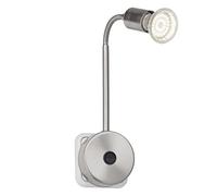 BRILLIANT Lampada Loona LED spot spot ferro | 1x LED-PAR51, GU10, lampada con riflettore LED da 3W inclusa, 250lm, 3000K | Con braccio flessibile e interruttore | Risparmio energetico e lunga durata grazie all'utilizzo dei LED