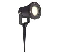 BRILLIANT lampada Janko LED picchetto esterno da terra 32cm nero | 1x LED-PAR51, GU10, lampada con riflettore LED da 3W inclusa, 250lm, 3000K | Classe di protezione IP: 44 - resistente agli schiz