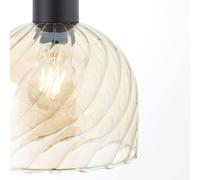 Brilliant Lampada a sospensione Casto, Ø 19 cm, ambra, vetro Brilliant