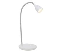 BRILLIANT lampada Anthony lampada da tavolo a LED ferro/bianco | 1x LED 2.4W integrato, (200lm, 3000K) | Scala da A ++ a E | Con pressostato sulla base