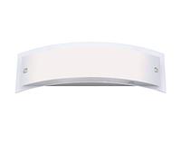 BRILLIANT lampada Applique Elysee 2 luci acciaio inossidabile/bianco | 2x C35, E14, 40W, adatto per lampade a candela (non incluse) | Scala da A ++ a E | Classe di protezione IP: 21 - antigocci