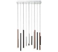 Brilliant lampada clavicembalo LED lampada a sospensione 14 flg marrone / caffè | 14x 4W LED integrato, 293lm, 3000K | Dimmerabile in 3 passaggi tramite interruttore a parete | Regolabile in alte