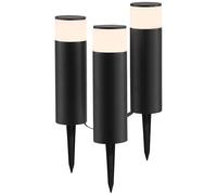 Brilliant Lampada da esterno Dody, set da 3 spiedini da giardino in nero - lampada da esterno dimmerabile con RBG, CCT temperatura colore regolabile - compatibile con Tuya Smart, controllabile tramite