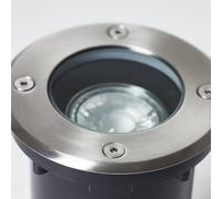 Brilliant Lampada da incasso a pavimento Itch, Ø 11 cm, acciaio inox, metallo Brilliant