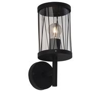 Brilliant Lampada da parete da esterni Reed nera con braccio Brilliant