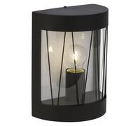 Brilliant Lampada da parete per esterni Reed semitonda nera Brilliant