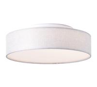 Brilliant Lampada da soffitto funzionale in grigio, lampada da soffitto decorativa a LED, diametro 38 cm, regolabile in 3 livelli tramite interruttore a parete, con funzione memoria, metallo/tessuto