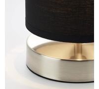 Brilliant Lampada da tavolo Clarie in tessuto nero Brilliant