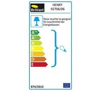 Brilliant Lampada da scrivania Henry, nera, altezza 50 cm, regolabile Brilliant