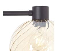 Brilliant Lampada da terra Casto, altezza 150 cm, ambra, vetro/metallo Brilliant