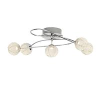 BRILLIANT lampada Dajana LED plafoniera 5 flg cromo/alluminio | 5x 5W LED integrato, (400lm, 3000K) | Scala da A ++ a E | Risparmio energetico e lunga durata grazie all'utilizzo dei LED