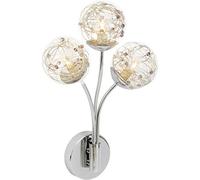 BRILLIANT lampada Joya Applique 3 luci Cromo | 3x QT14, G9, 33W, adatto per lampade con piedini base (non inclusi) | Scala da A ++ a E | Adatto per lampade a LED