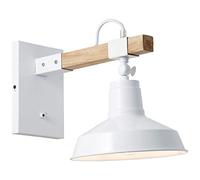 BRILLIANT lampada lampada da parete Hank sospesa bianco lucido | 1x A60, E27, 40W, adatto per lampade normali (non incluse) | Scala da A ++ a E | Con interruttore a levetta