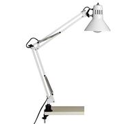 BRILLIANT lampada lampada da scrivania Hobby bianca | 1x A60, E27, 40W, adatto per lampade normali (non incluse) | Scala da A ++ a E | Con pressostato sulla testa della lampada
