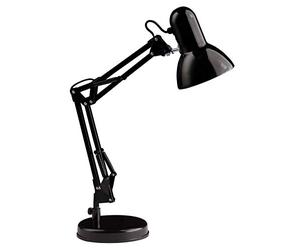 Brilliant lampada lampada da tavolo Henry nera 1x A60, E27, 28W, adatto per lampade normali (non incluse) | Scala da A ++ a E | Con interruttore a cavo